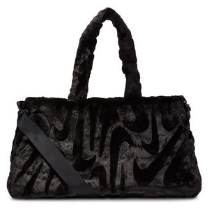 NWT Nike Sportswear Faux Fur Fleece Tote Crossbody Bag FZ1323-010